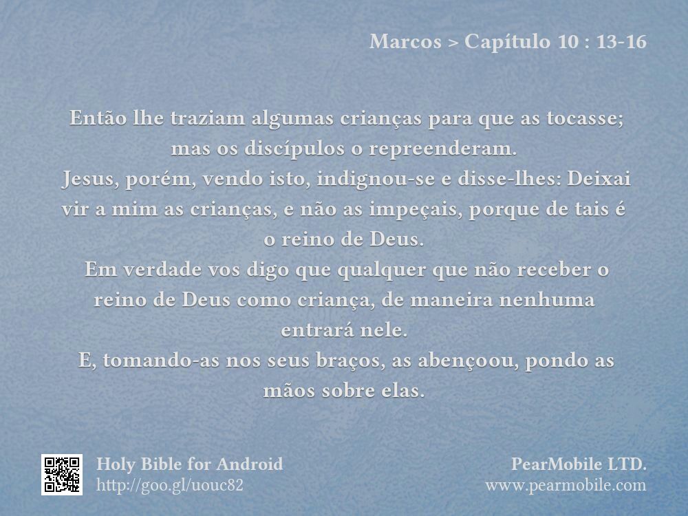 Marcos, Capítulo 10:13-16